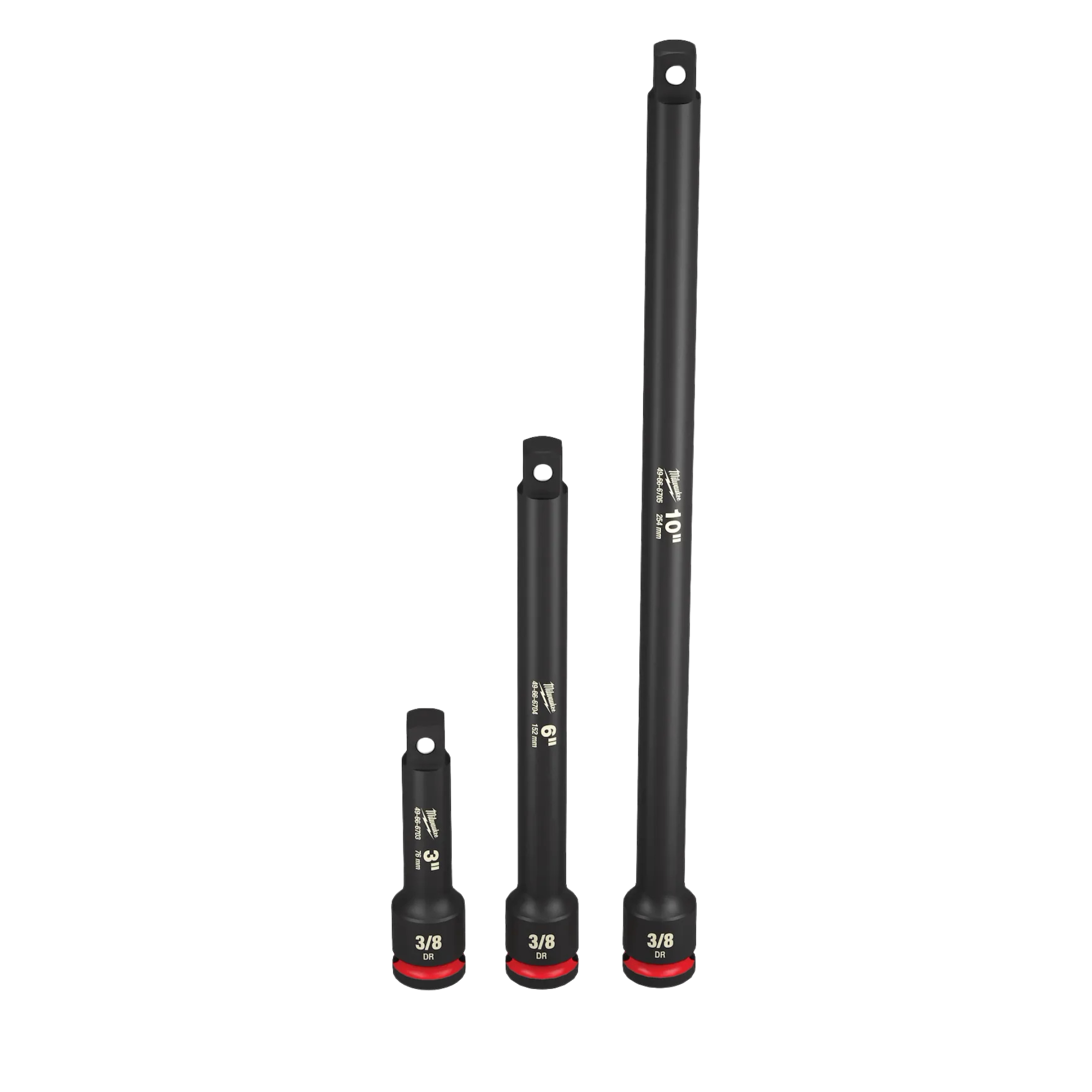 Milwaukee 3PC SHOCKWAVE Impact Duty 3/8" Drive Extension Set from GME Supply